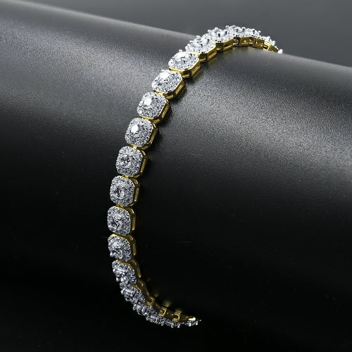 FABLE 4.68 CTW CZ RHODIUM MOISSANTE ICED OUT BRACELET | 995481