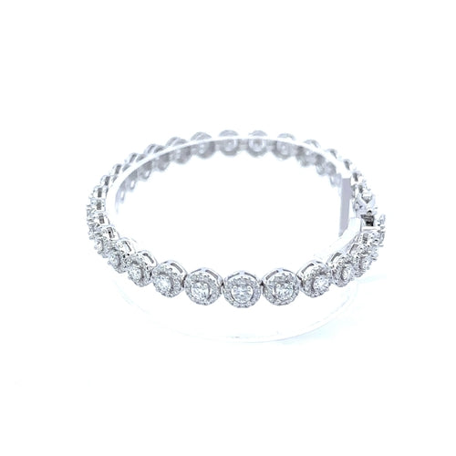 DUSK 6.19 CTW 7MM CZ RHODIUM MOISSANTE ICED OUT BRACELET |  995651