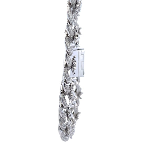 ORIN 12.70 CTW 5 MM RHODIUM MOISSANITE ICED OUT CHAIN  |  995811